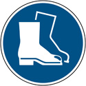 Segnaletica di sicurezza ISO - È obbligatorio indossare scarpe di sicurezza