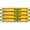 Individuele leidingmerkers op kaart met geperforeerde pijlen, met pictogram - Oxygène