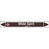 White Spirit Linerless Pipe Markers on a Roll