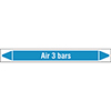 Air 3 Bars Linerless Pipe Markers on a Roll