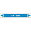Air 7 Bars Linerless Pipe Markers on a Roll