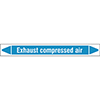 Exhaust Compressed Air Linerless Pipe Markers on a Roll