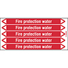 Fire Protection Water Pipe Markers on a Card