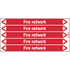 Fire Network Pipe Markers on a Card