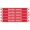 Sprinkler Network Pipe Markers on a Card