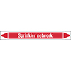 Sprinkler Network Linerless Pipe Markers on a Roll