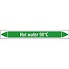 Hot Water 90°C Linerless Pipe Markers on a Roll