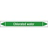 Chlorated Water Linerless Pipe Markers on a Roll