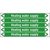 Heating Water Supply Pipe Markers on a Card