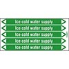 Ice Cold Water Supply Pipe Markers on a Card