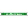 Ice Cold Water Supply Linerless Pipe Markers on a Roll
