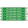 Ice Cold Water Return Pipe Markers on a Card
