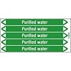 Purified Water Pipe Markers on a Card