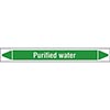 Purified Water Linerless Pipe Markers on a Roll