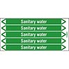 Sanitary Water Pipe Markers on a Card