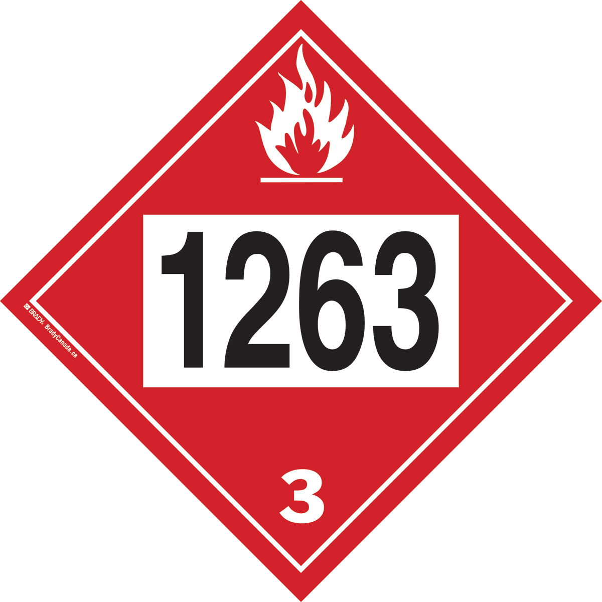 LegendKeep Away from Heat 14 Width 10 Height Black and Red on White Brady 126299 Chemical and Hazard Sign 