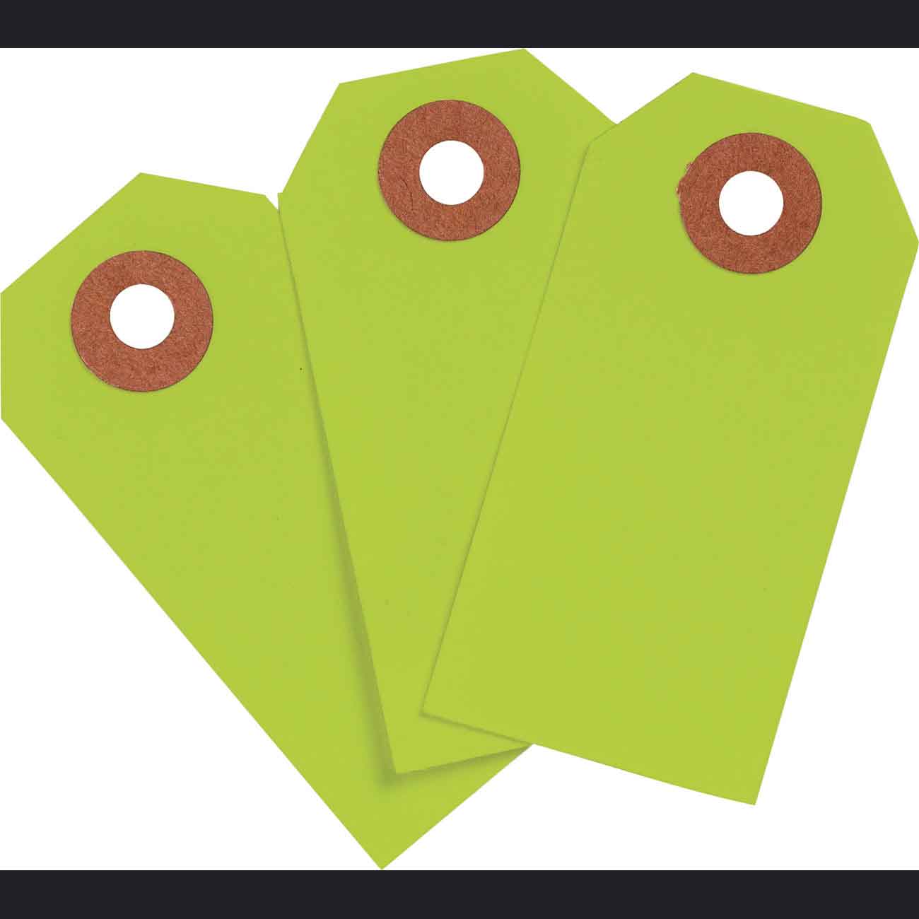 102064 Blank WO Tag 2.75" H x 1.375" W Fluor GN
