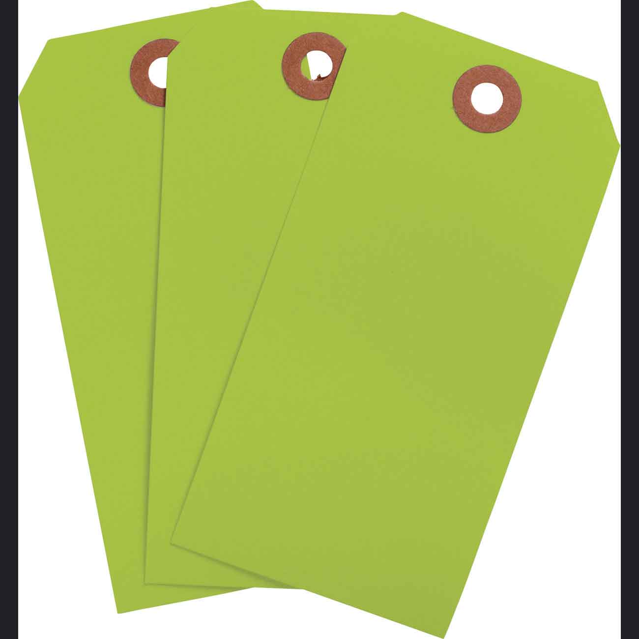 102068 Blank WO Tag 4.75" H x 2.375" W Fluor GN