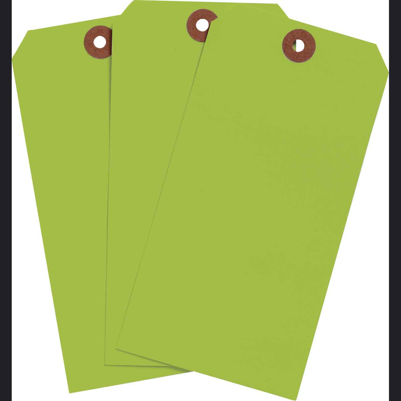 102070 Blank WO Tag 5.75" H x 2.875" W Fluor GN