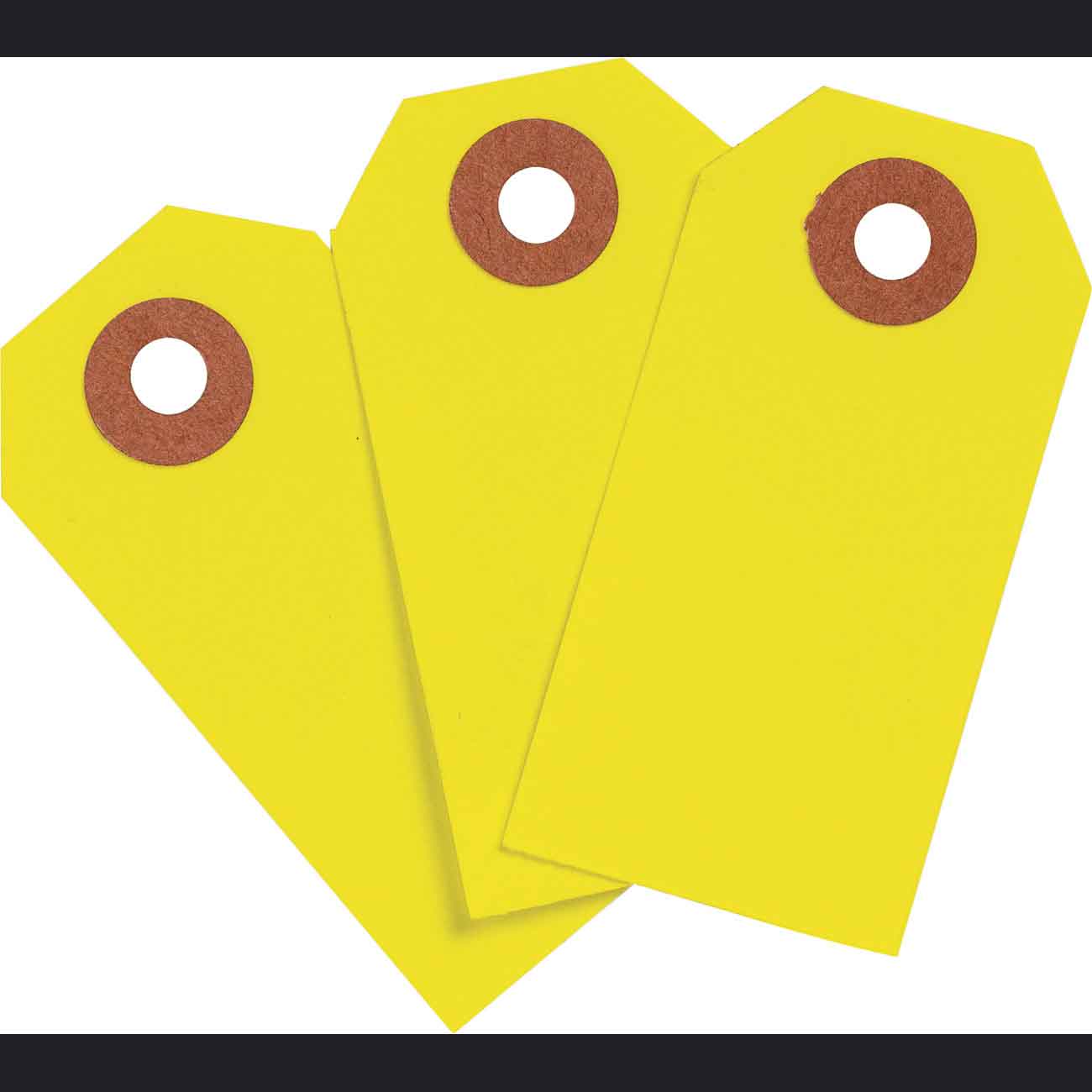 102073 Blank WO Tag 3.25" H x 1.625" W Fluor YL