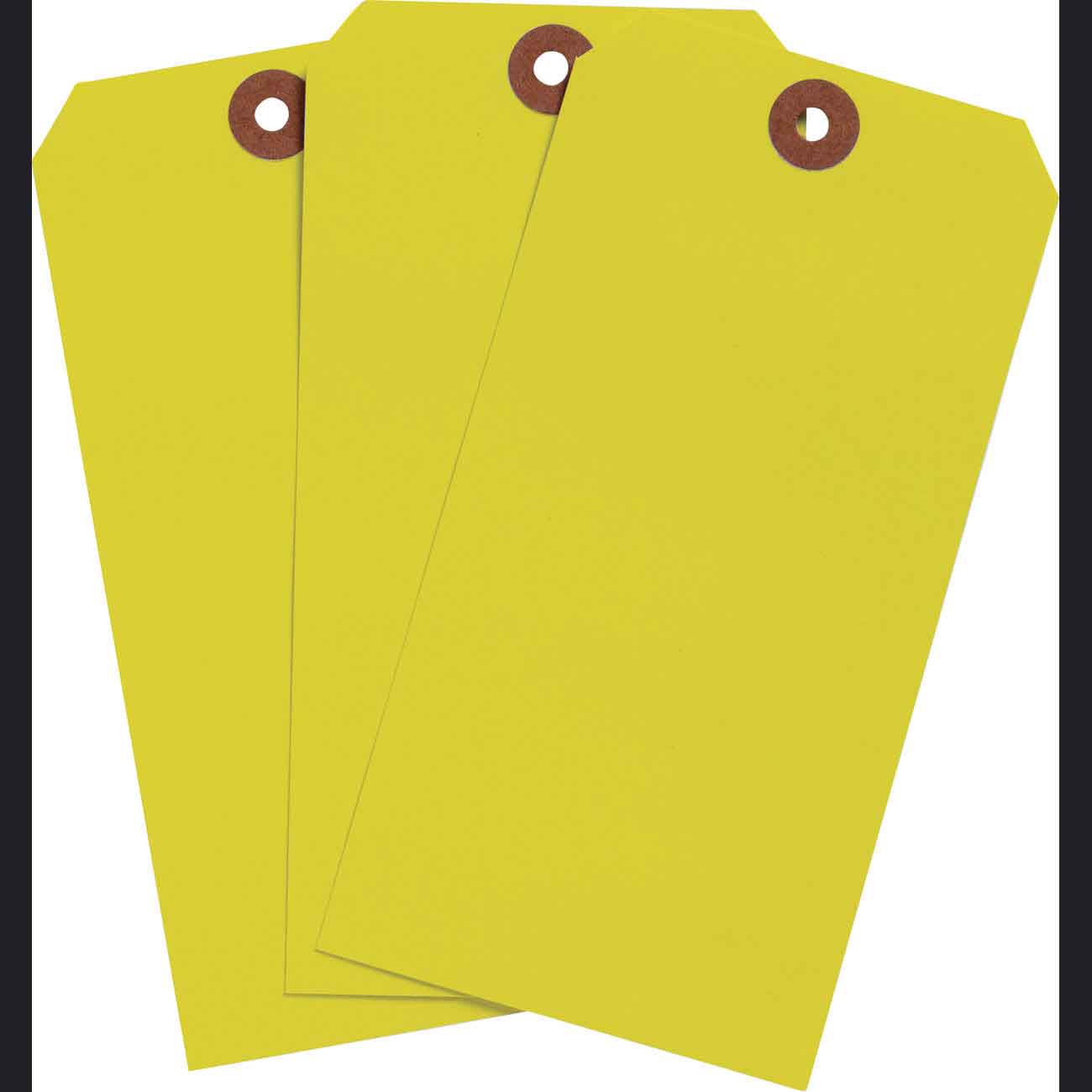 102077 Blank WO Tag 5.25" H x 2.625" W Fluor YL