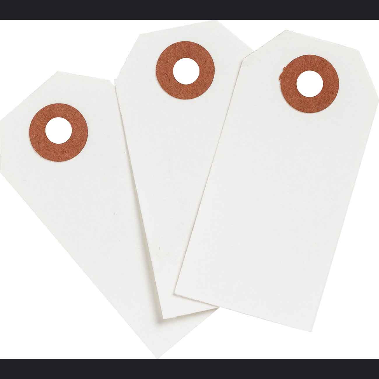 102162 Blank WO Tags 3.75" H x 1.875" W White