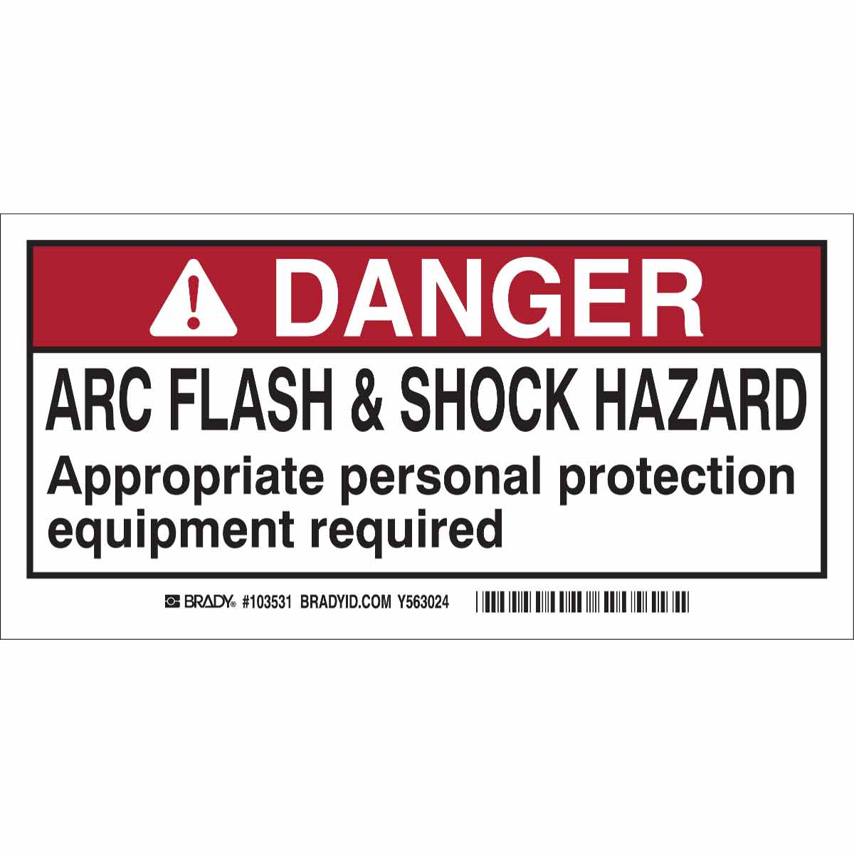 103531 B302,4X2" ARC FLASH & SHOCK LBL,10 PK