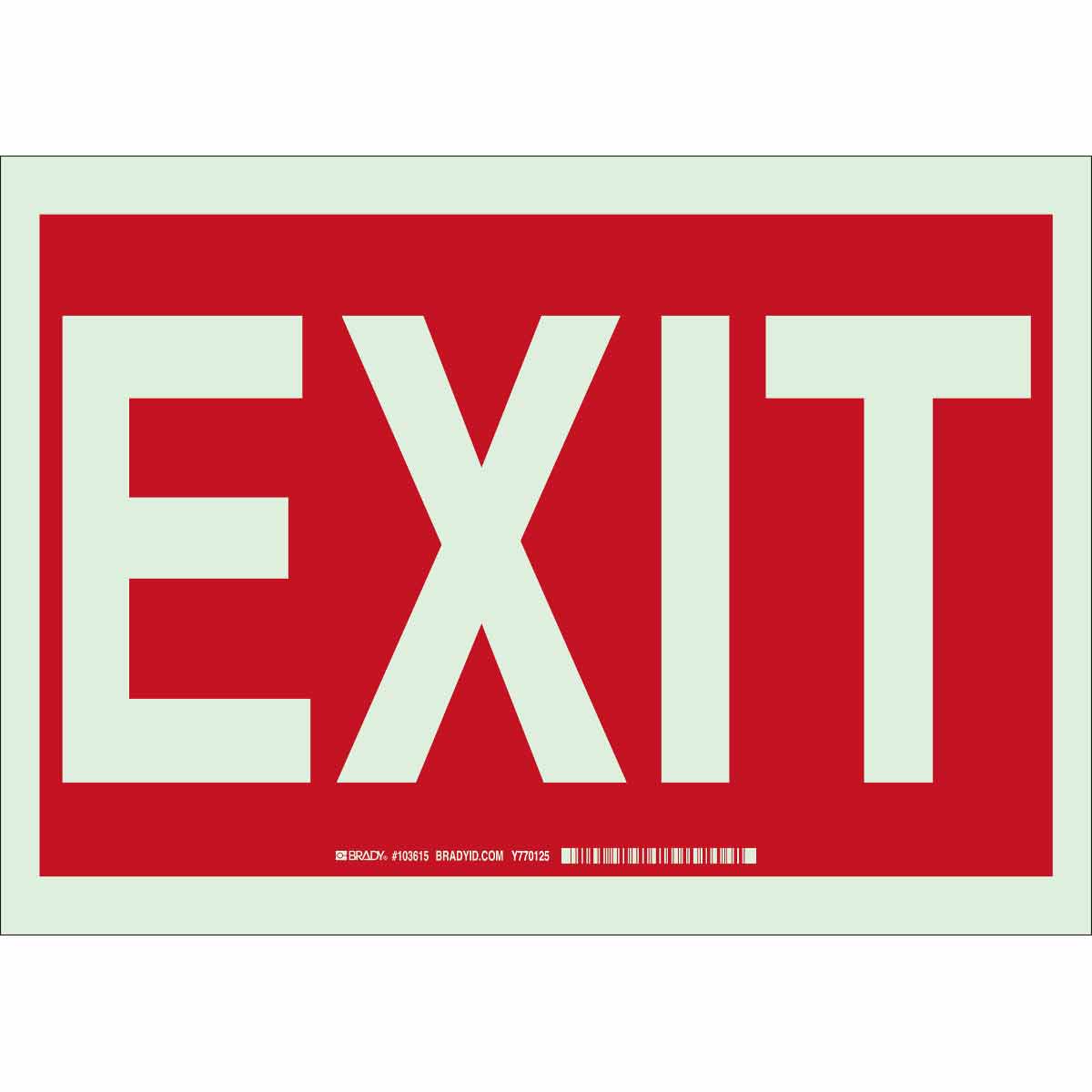 Bradyglo Exit Sign Brady Part 103615 Brady Sg 2803