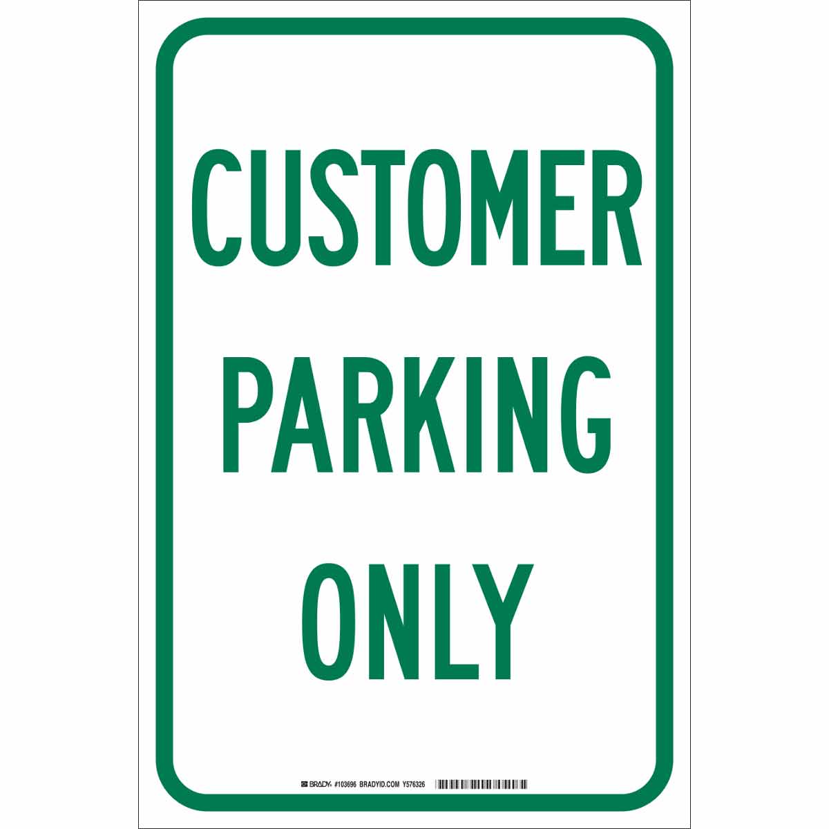 103696 B959 18X12 GRN/WHT CUSTOMER...