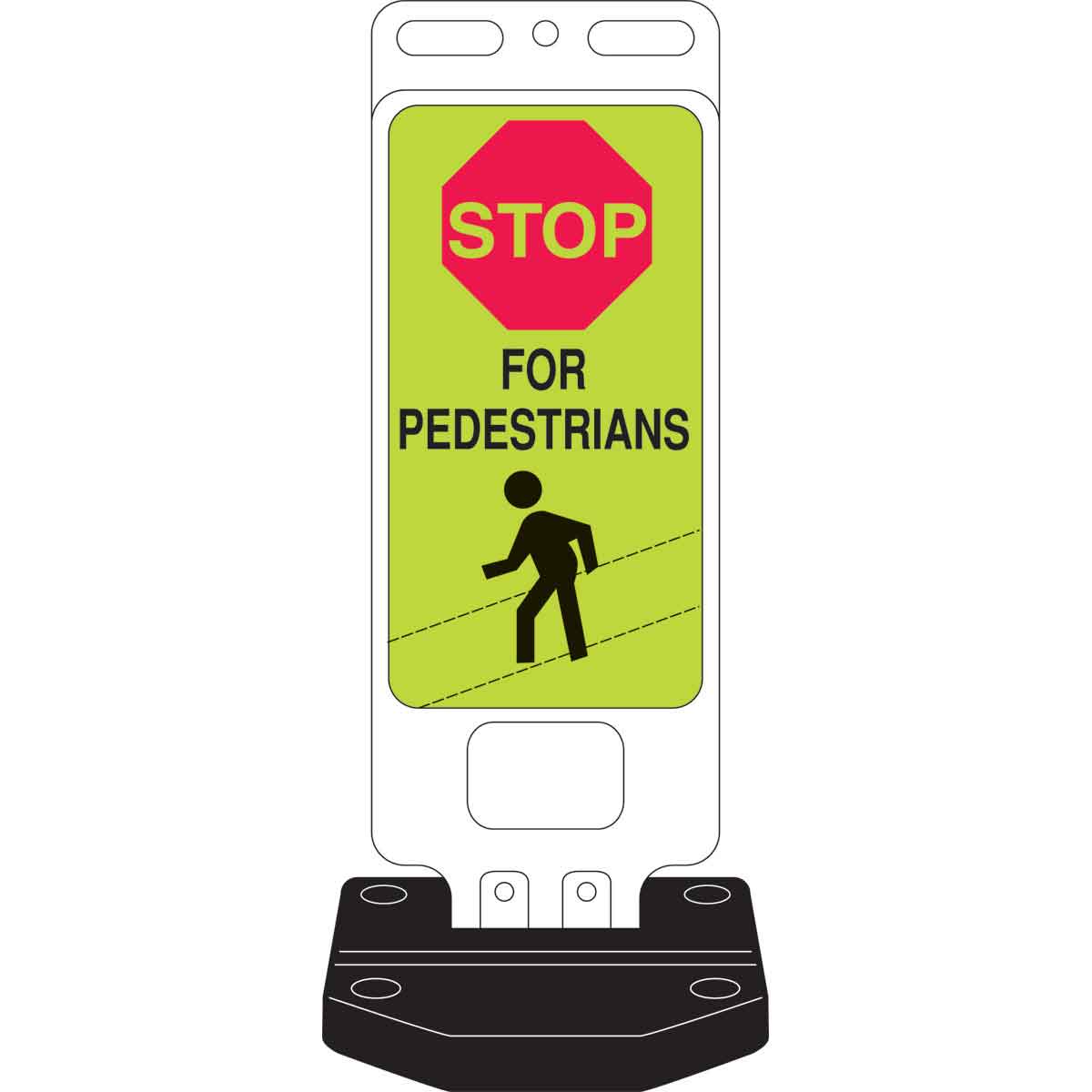 103709 SIGN-PLAS,14WX40,YEL/GRN,DMD GRD,STOP FO