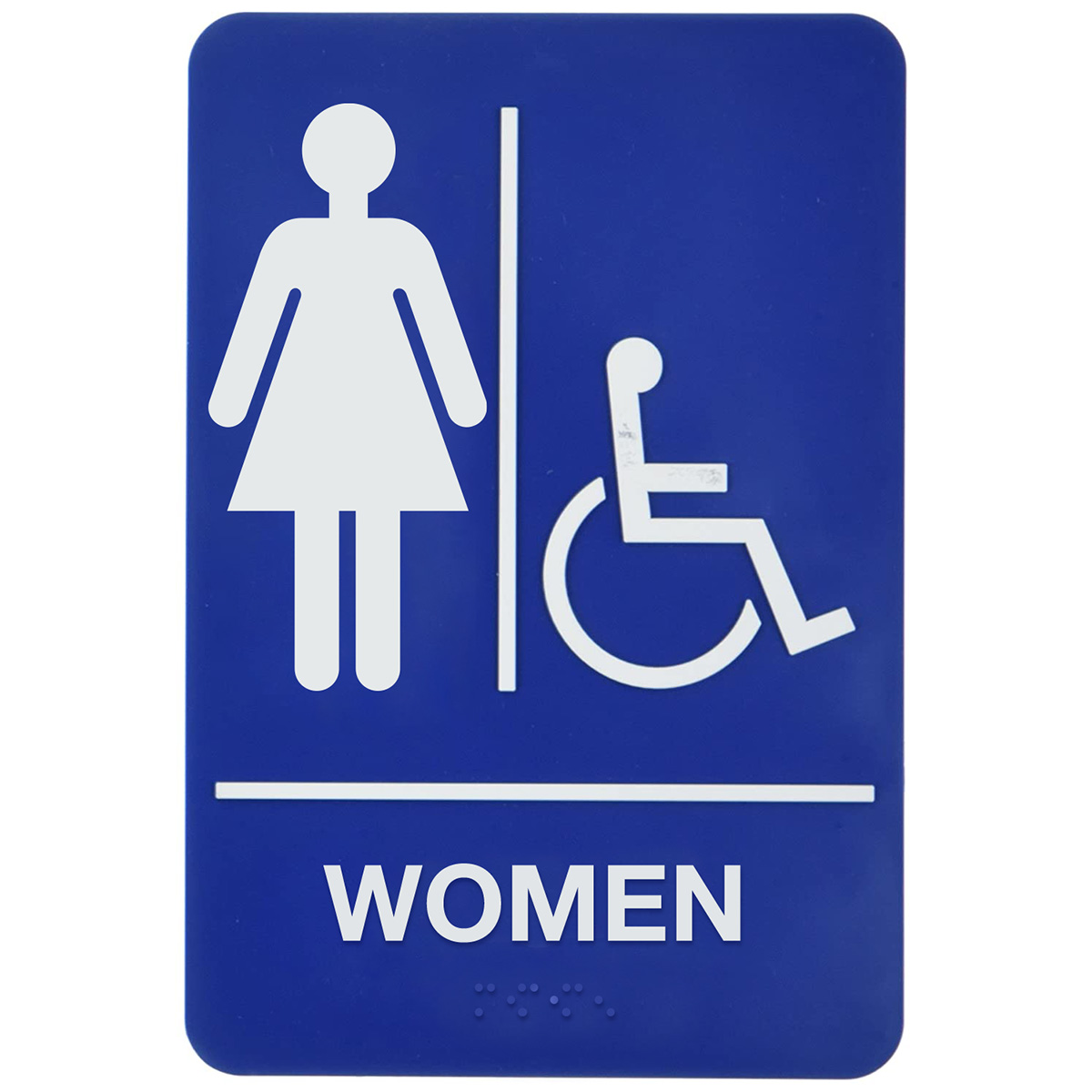 103867 BRAILLE PLAS 6WX9 BLU/WHT WOMEN /WC GRPH