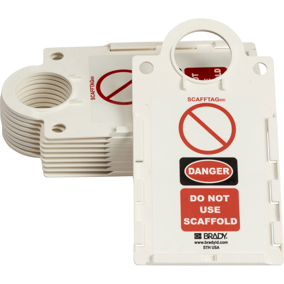 SCAF2-STHUSA SCAFFTAG HOLDER MARK II WHT 11.5X6 PLAS