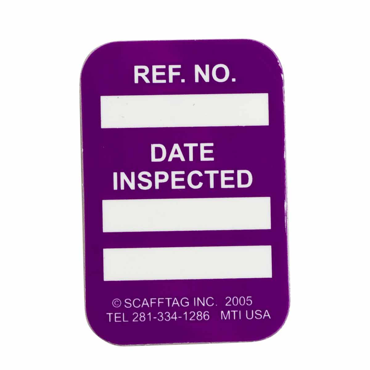 MIC-MTIUSA P MICROTAG,DATE INSPECTED,1.75X1.25,PURPLE