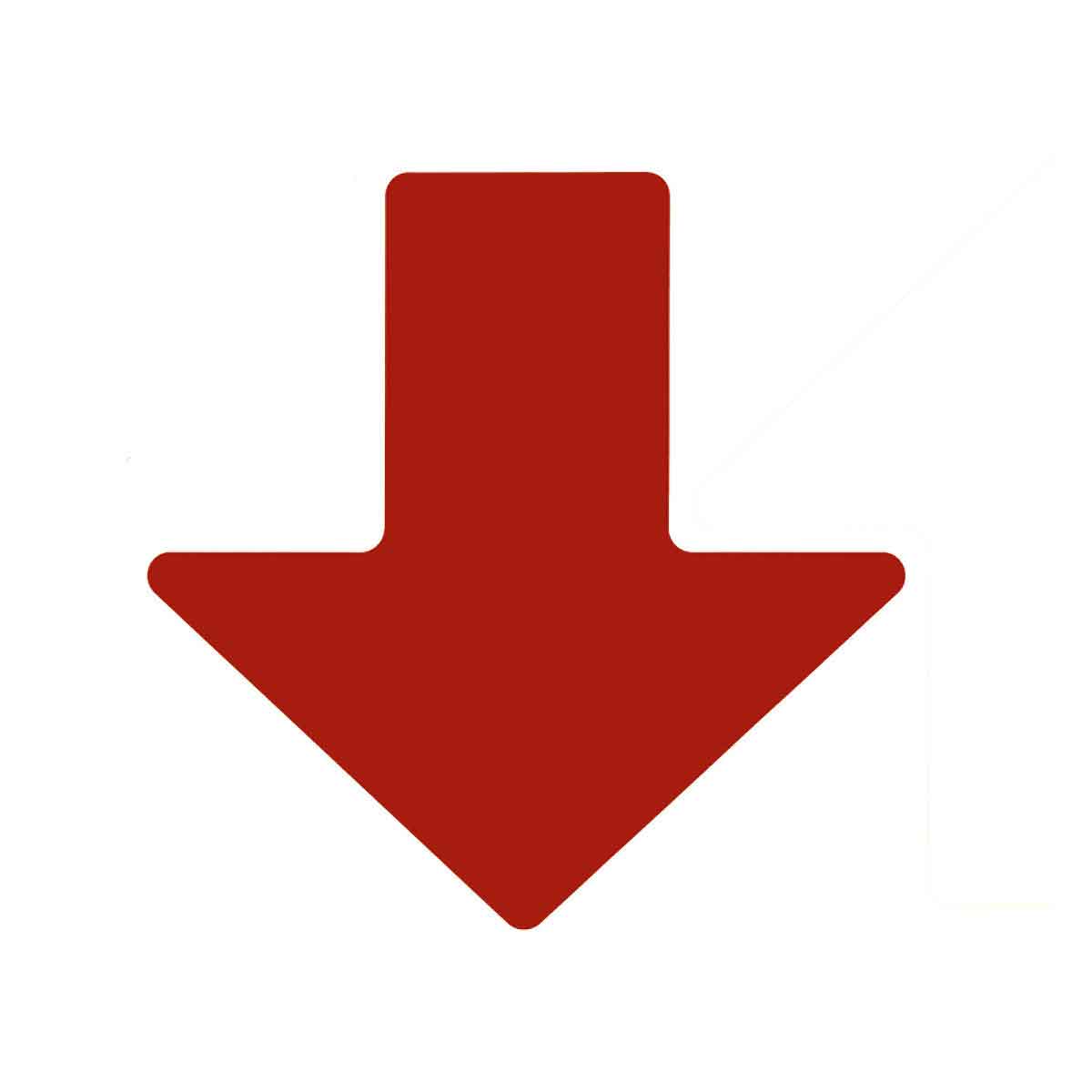 104412 2" X 5" B514 RED FLOOR ARROWS 100PK