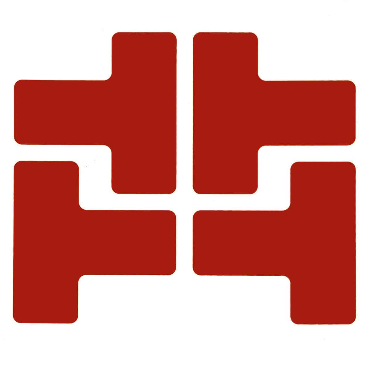 104436 2" X 5" B514 RED FLOOR TS 20PK
