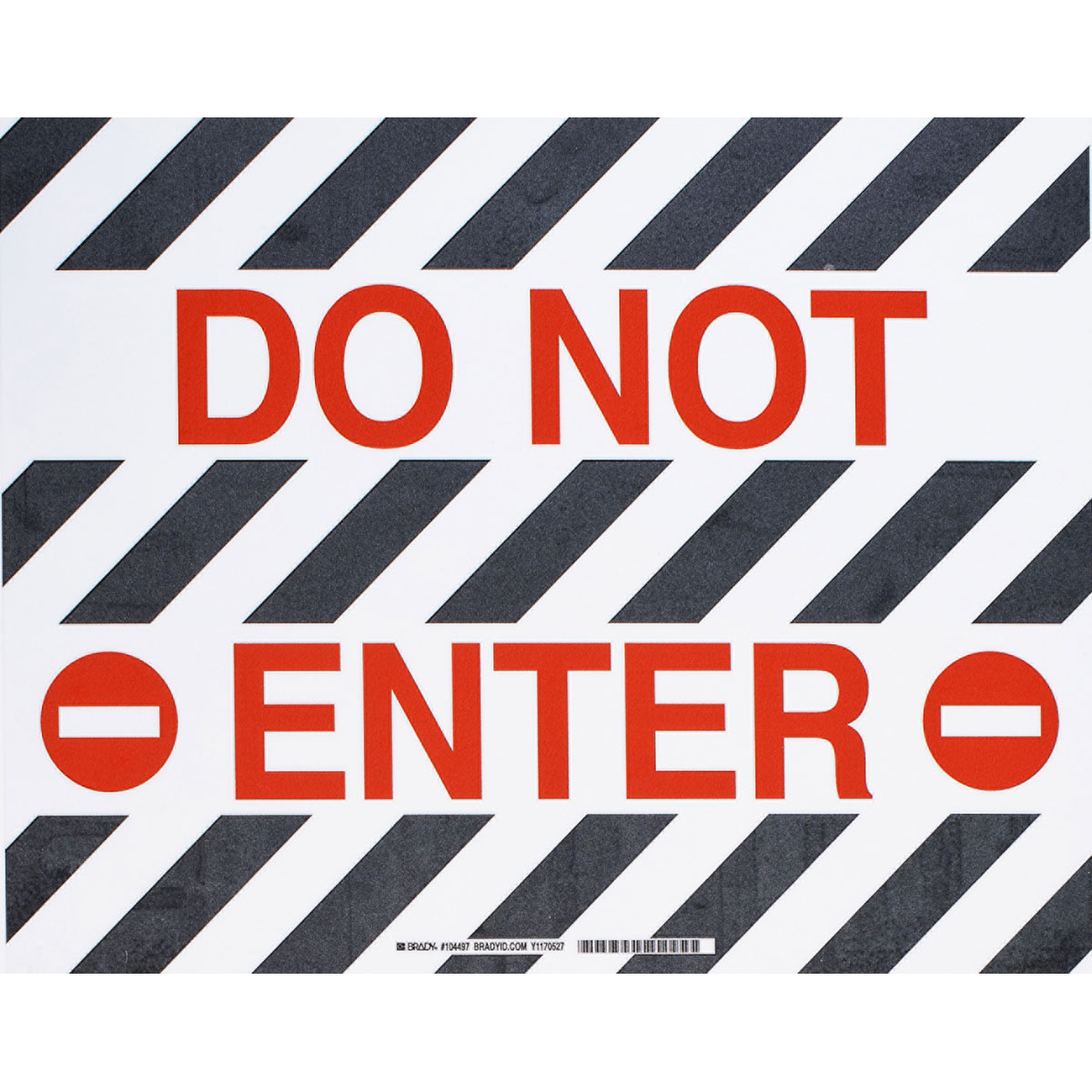 104497 B534FS 14X18 RD,BK/WT DO NOT ENTER W/SYM