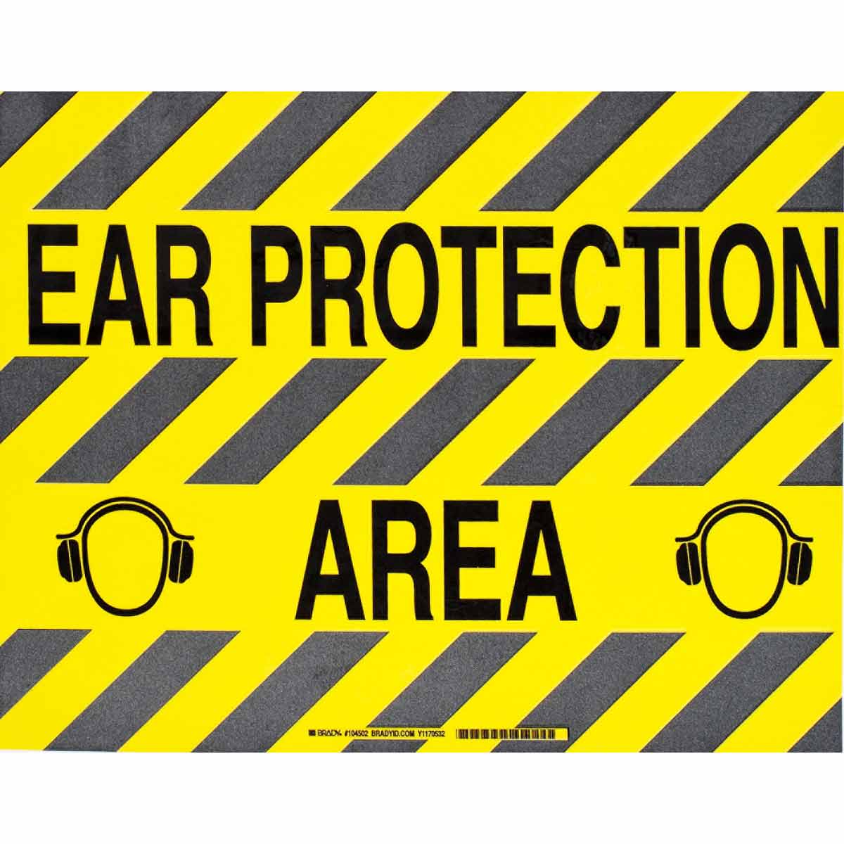 104502 B534FS 14X18 BLK/YEL EAR PROTECTION AREA