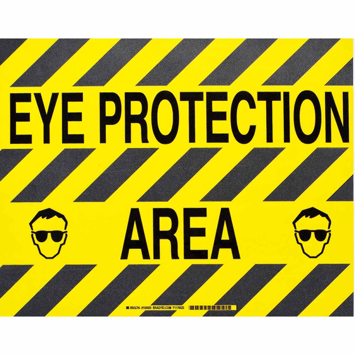104503 B534FS 14X18 BLK/YEL EYE PROTECTION AREA