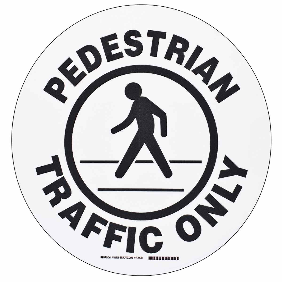 104509 B534FS 17" BK/WT PEDESTRIAN TRAFFIC ONLY