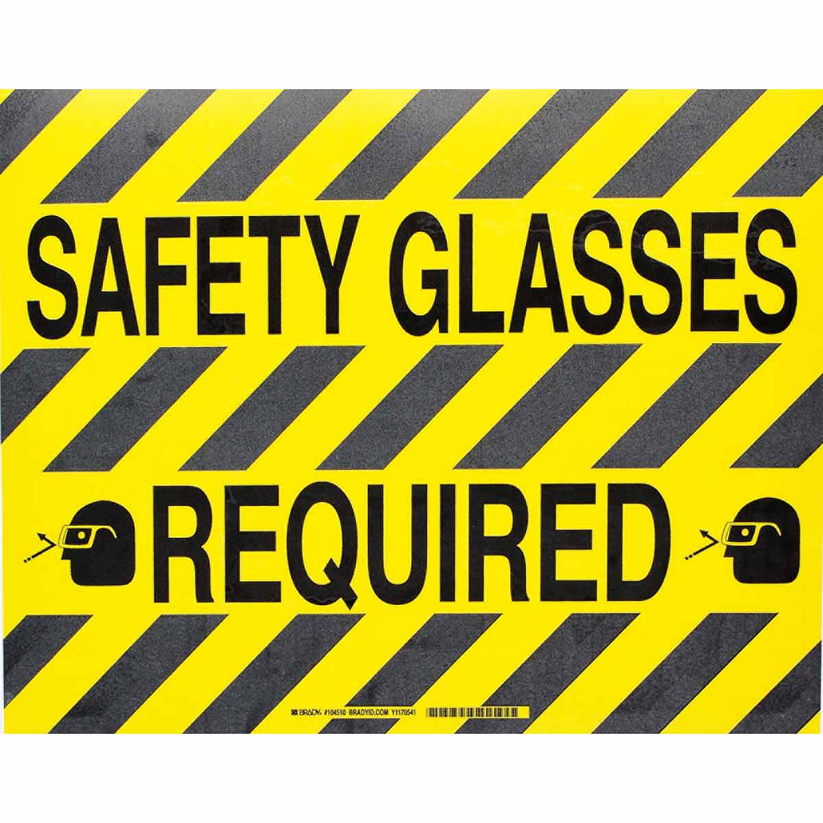 104510 B534FS 14X18 BLK/YEL SAFETY GLASSES REQD