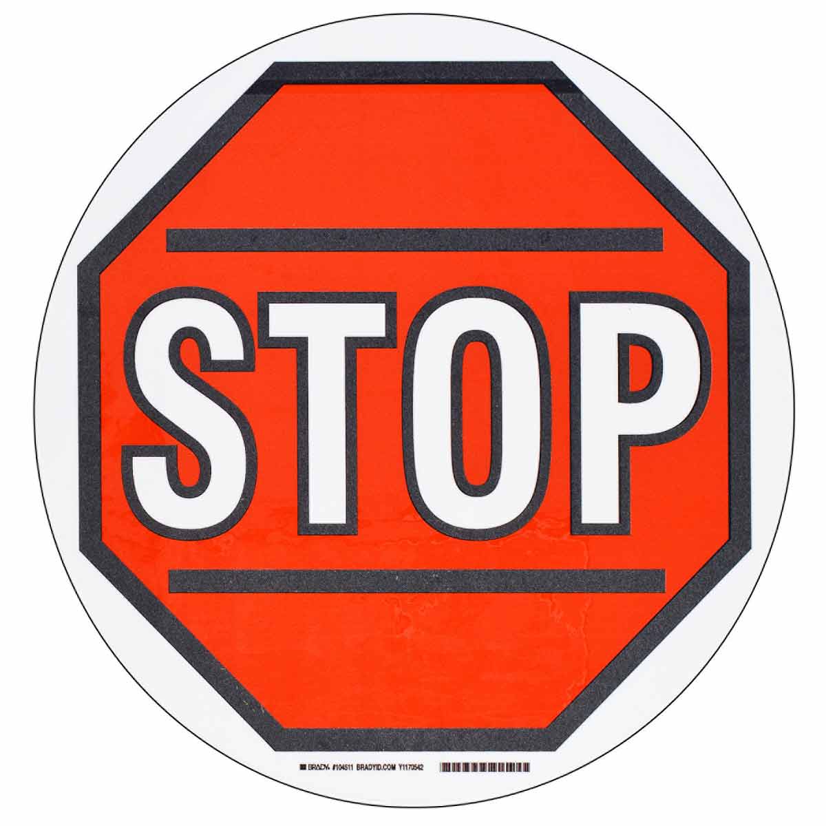 104511 B534FS 17"DIA RED,BLK/WHT STOP W/SYMBOL