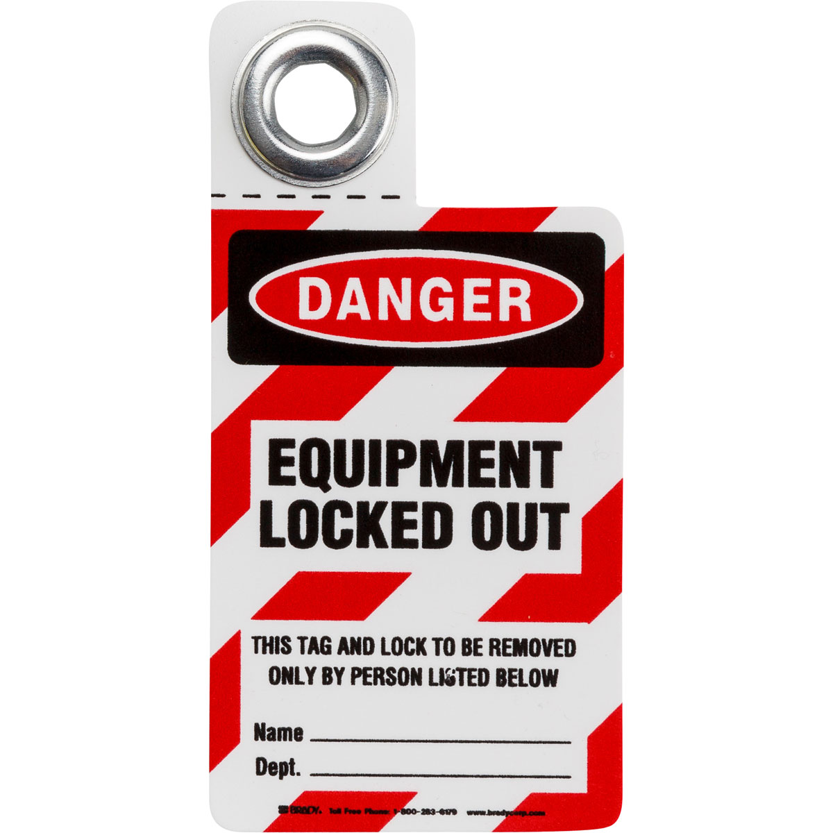 BRDY 105722 EQUIPMENT LOCKOUT TAG WITH PADLOCK GROMMET