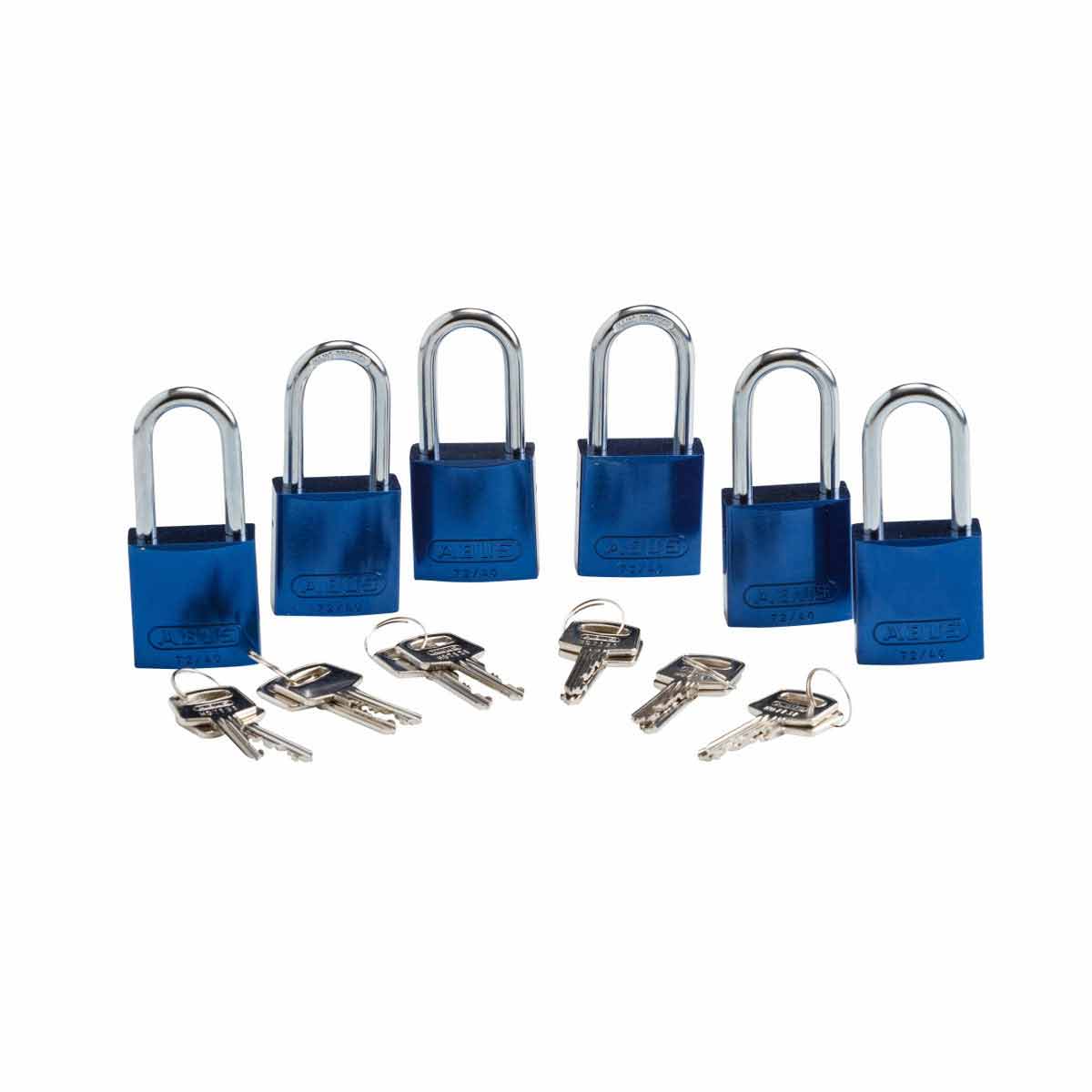 105883 Alum Padlock 1.5" Alum Shackle KA BU 6PK