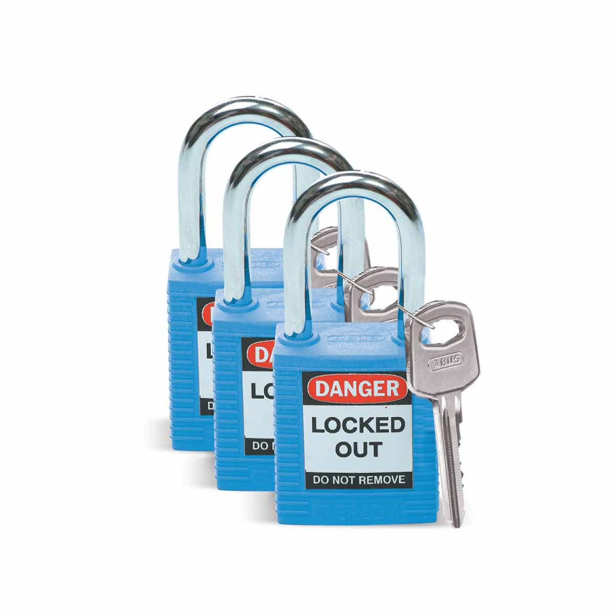 105887 Nylon Padlock 1.5" Steel Shkl KA BU 3PK