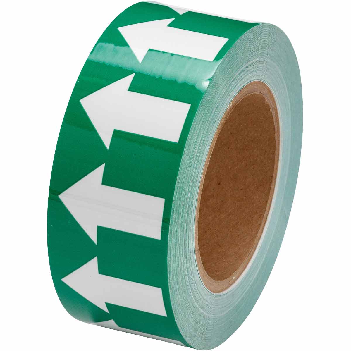 106171 B302 2"X30 YDS WHT/GREEN ARROW TAPE