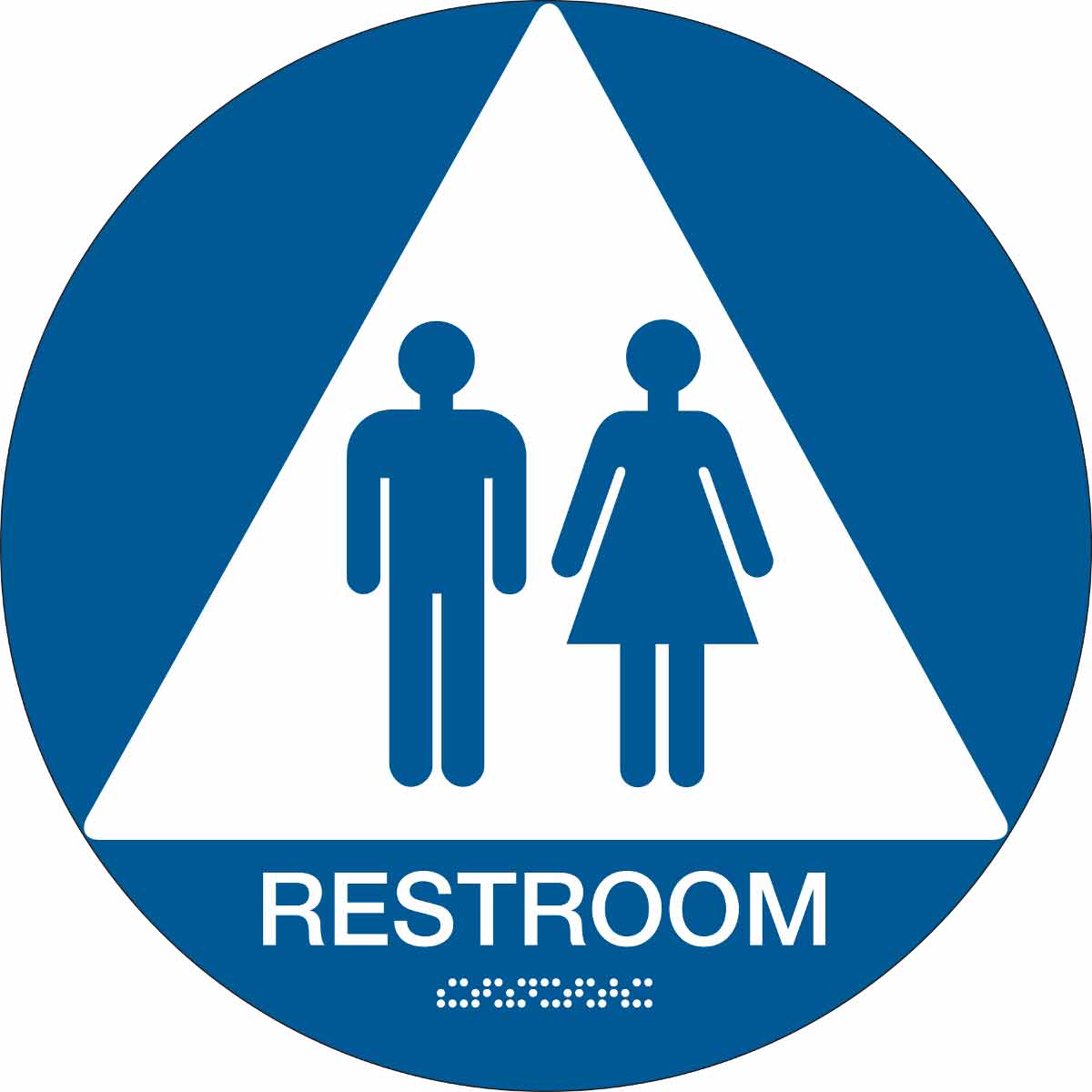 106181 SIGN-CA RESTRM-UNISEX-12 DIAM-BLU/WHT