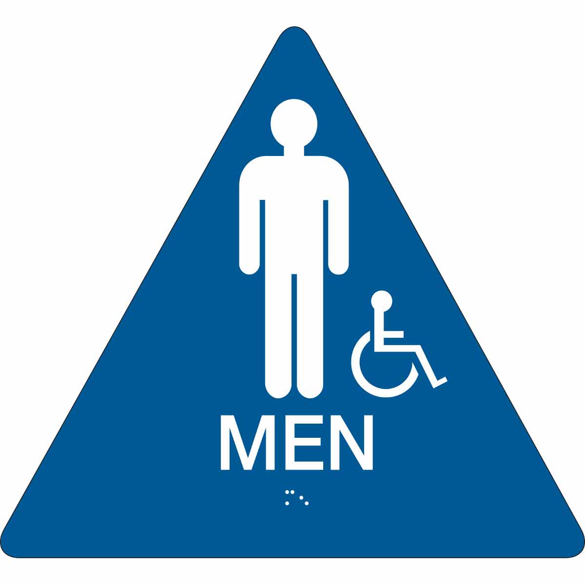 106182 SIGN-CA RESTRM-MEN/GRP-11TRIANGLE-BLU/WT