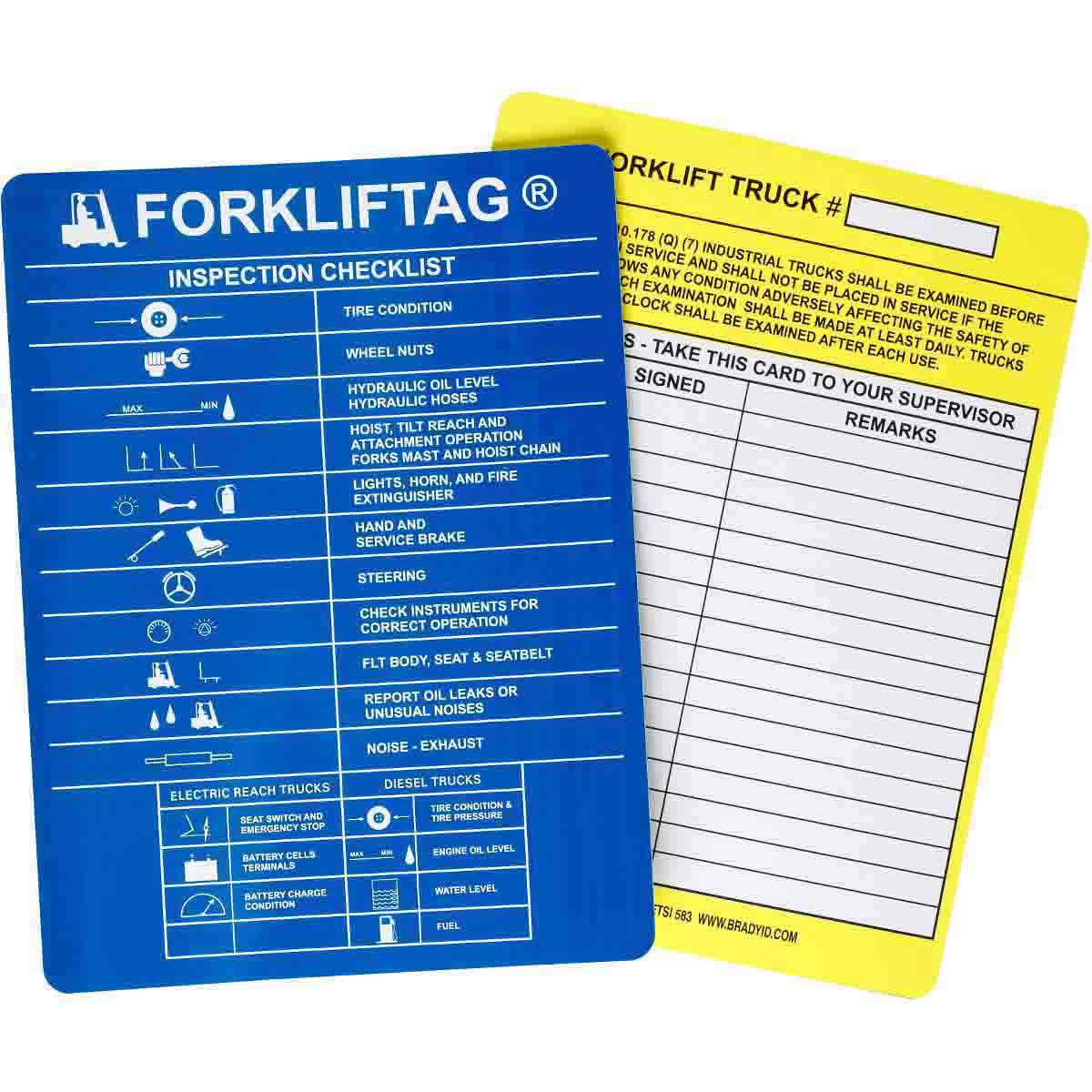 FLT-ETSI 583 FORKLIFT TAG INSERTS
