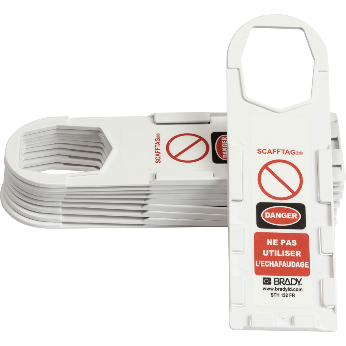 SCAF-STH 132 FR SCAFFTAG HOLDERS 10/BOX - FRENCH -R/W