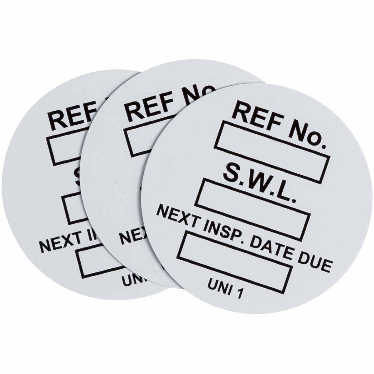 UNI-UNI WHITE UNVRSAL TAG INSRT SAFE WRK LD 100/PK WHT